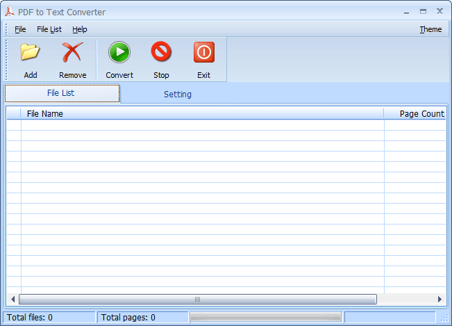 Click to view PDFArea PDF to Text Converter 3.0 screenshot