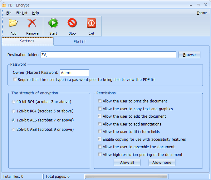 Click to view PDFArea PDF Encrypt 4.2 screenshot